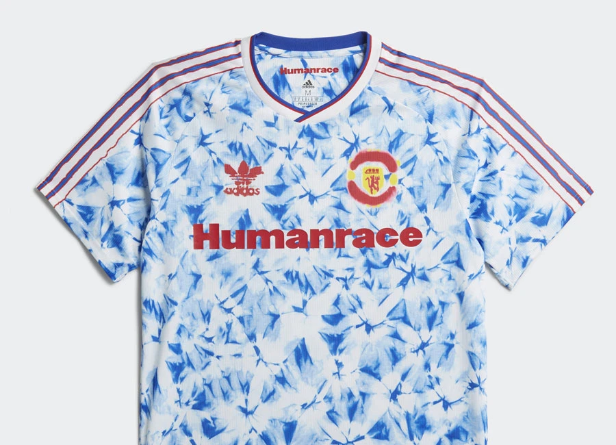 Adidas Manchester United Human Race Jersey - White / Bold Blue #ManchesterUnited #mufc #manutd #adidasfootball