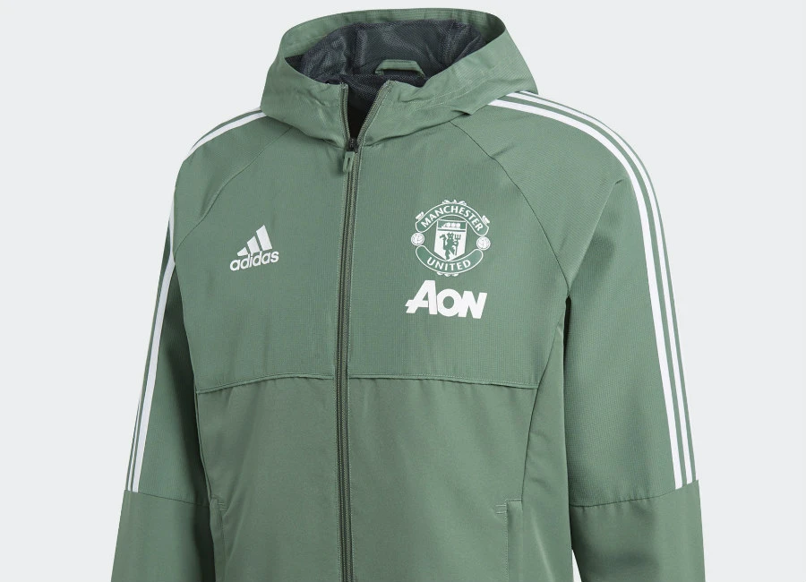 Adidas Manchester United Presentation Jacket - Trace Green / White