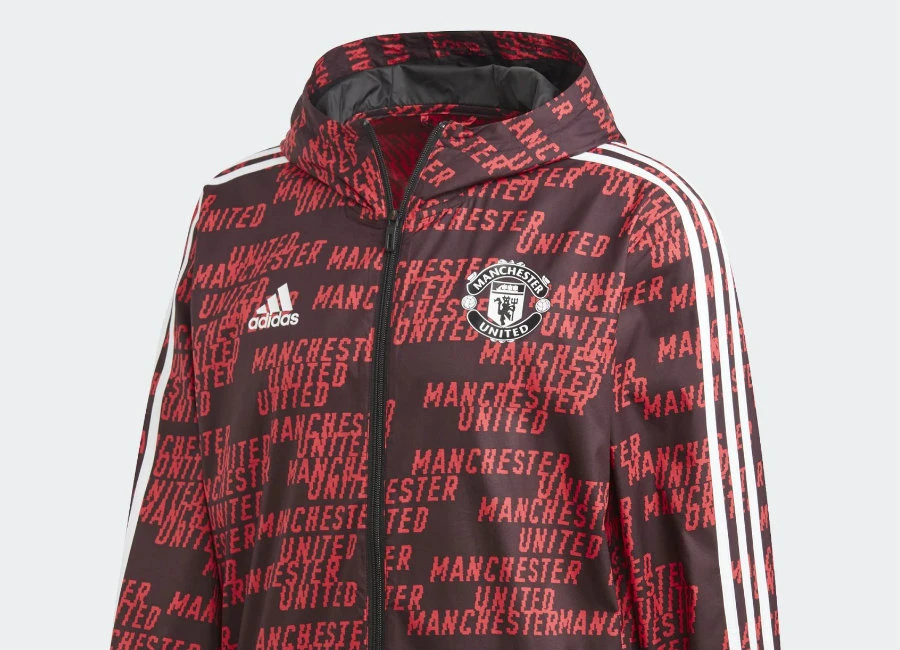 Adidas Manchester United Windbreaker - Black / Real Red