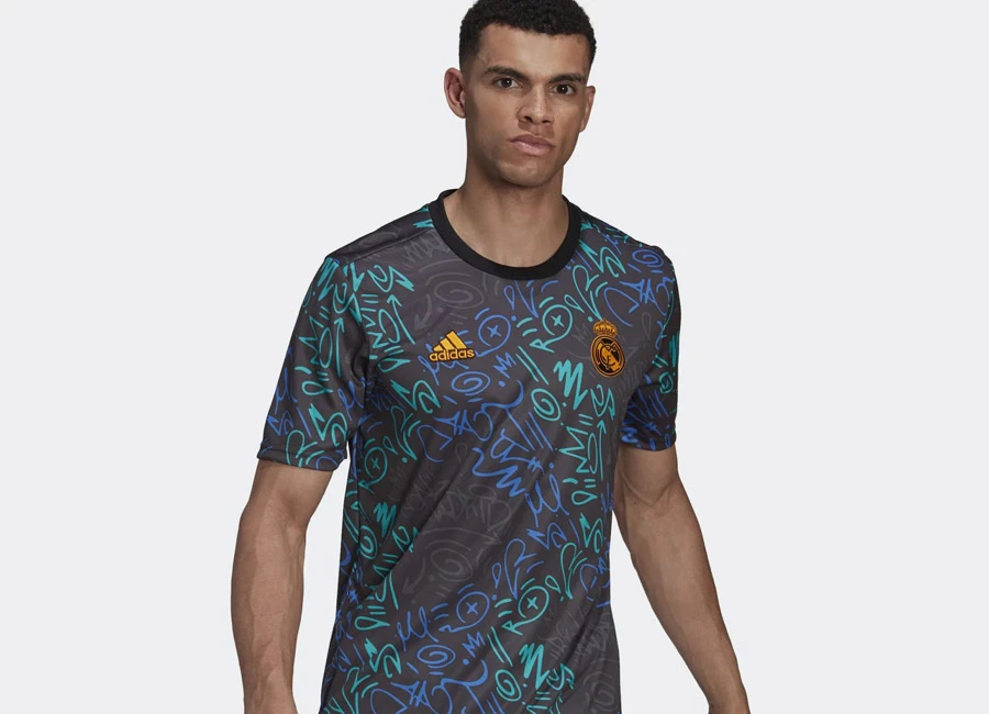 Adidas 21/22 Real Madrid Pre-Match Jersey - Multicolor / Black