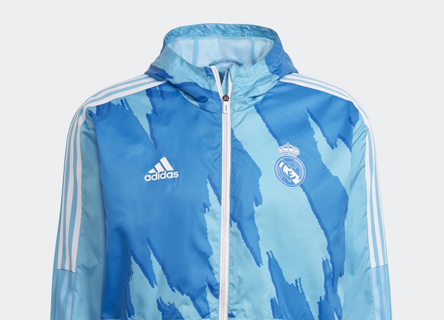Adidas Real Madrid Windbreaker - Bright Cyan #rmcf #realmadrid #adidasfootball