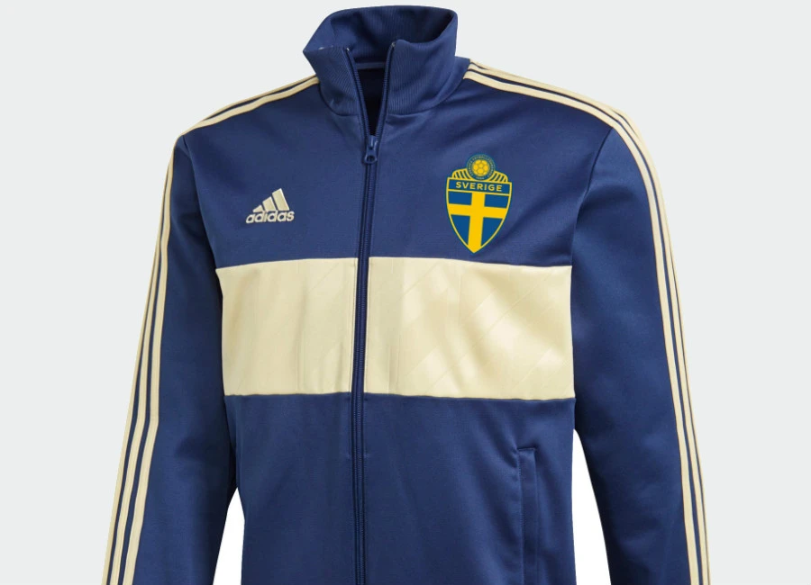 Adidas Sweden 3-stripes Track Jacket - Noble Indigo / Easy Yellow