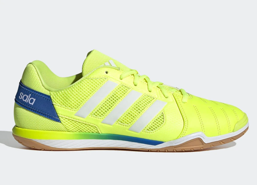 Adidas Top Sala - Solar Yellow / Cloud White / Glow Blue #futsal #adidasfootball