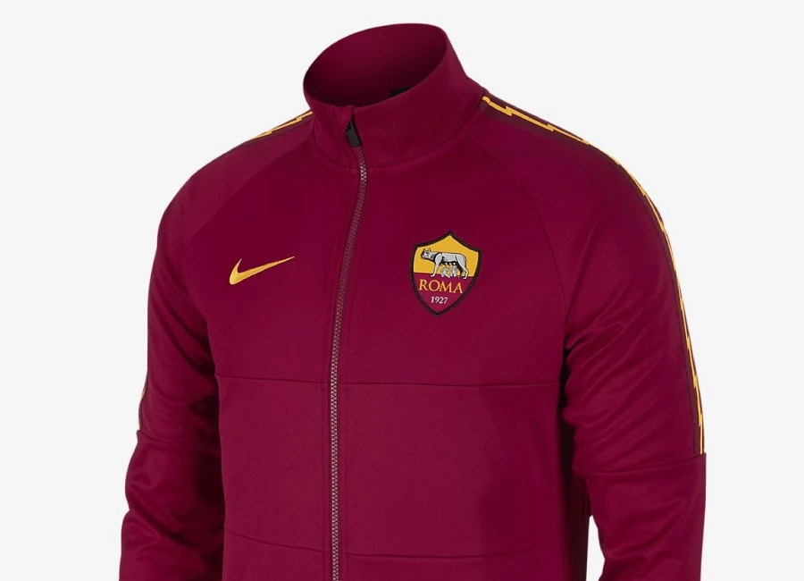 A.S. Roma 19/20 Jacket - Team Red / Team Red / Team Red / University Gold #ASRoma #ForzaRoma #nikefootball