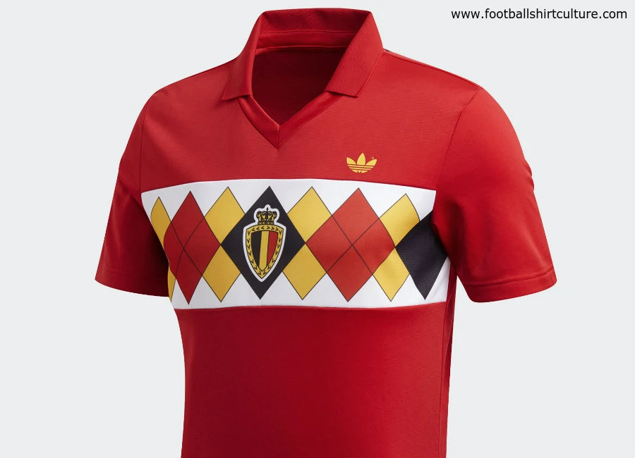 Belgium 1984 Euro Adidas Originals Home Replica Jersey