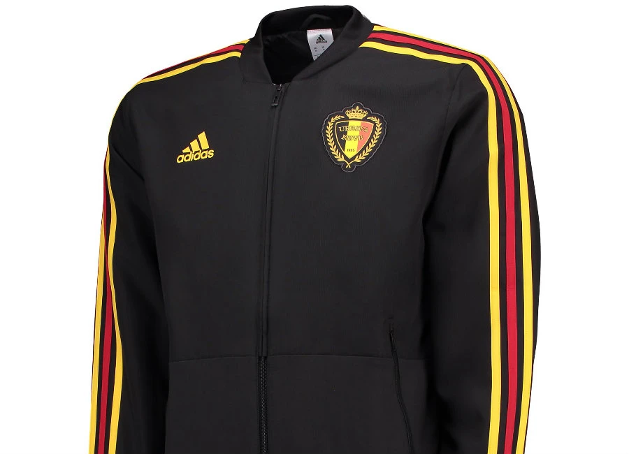 Belgium 2018 World Cup Adidas Presentation Jacket - Black / Bold Gold