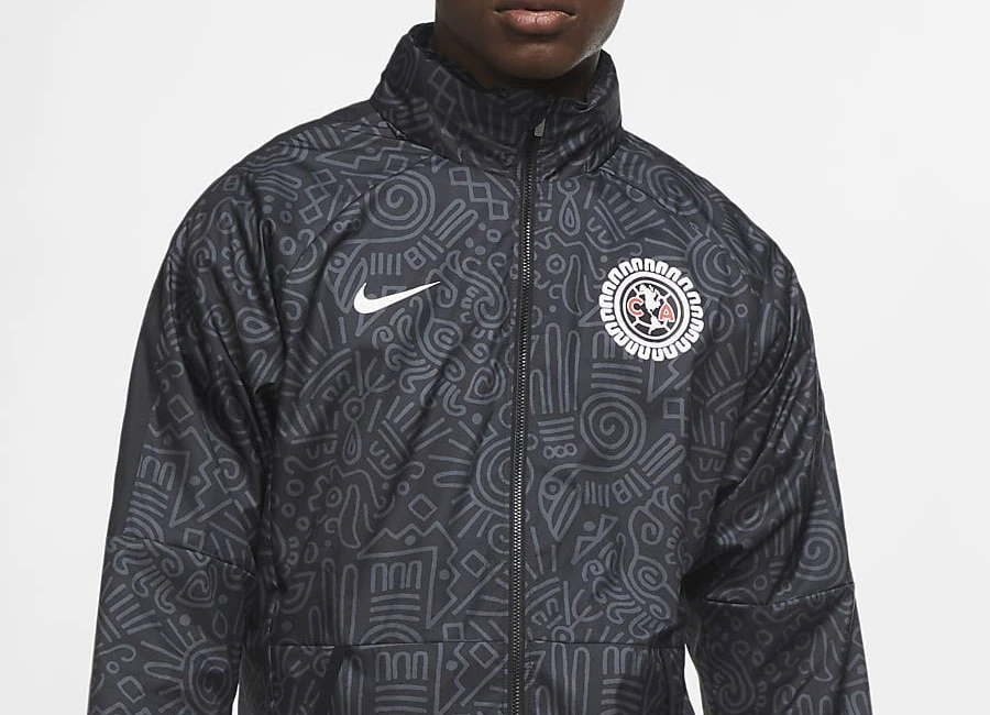 Club América Water-Repellent Football Jacket - Black / White / White #ClubAmérica #nikefootball #SiempreÁguilas #somosamérica