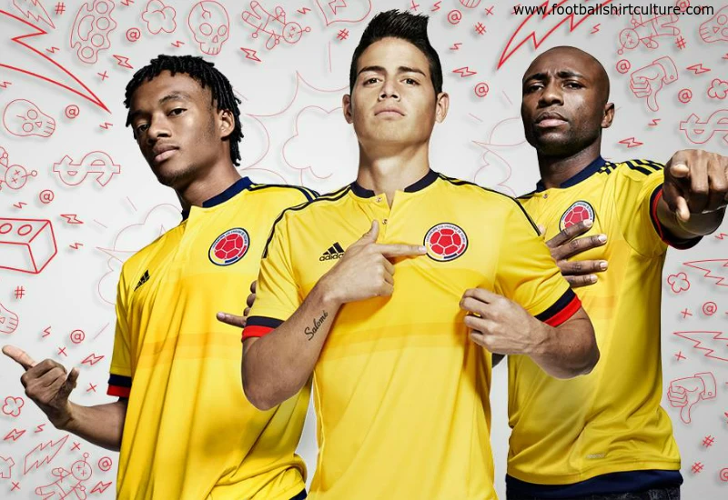 Colombia 2015 Adidas Home Football Shirt