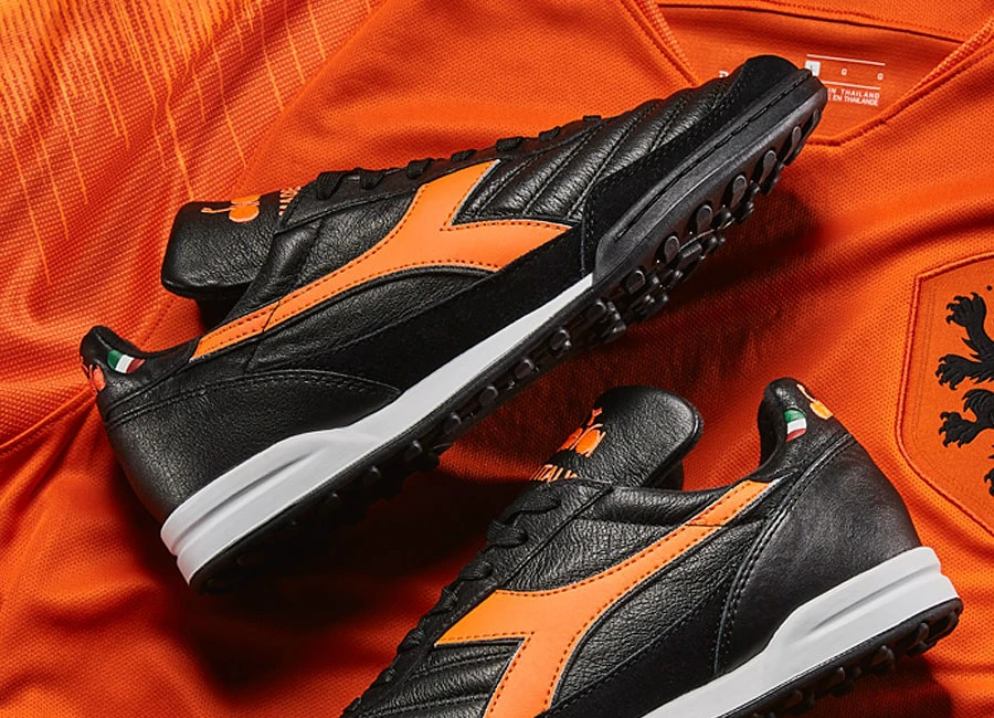 Diadora Golden Boy TF Marco van Basten - Black / Fluo Orange