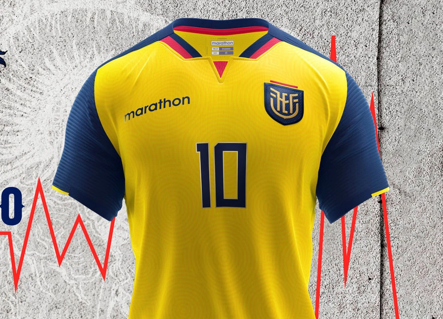 Ecuador 2020-21 Marathon Home Shirt #UnSoloLatir #FEFecuador