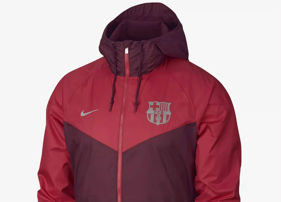 FC Barcelona 2018-19 Nike Windrunner - Deep Maroon / Tropical Pink