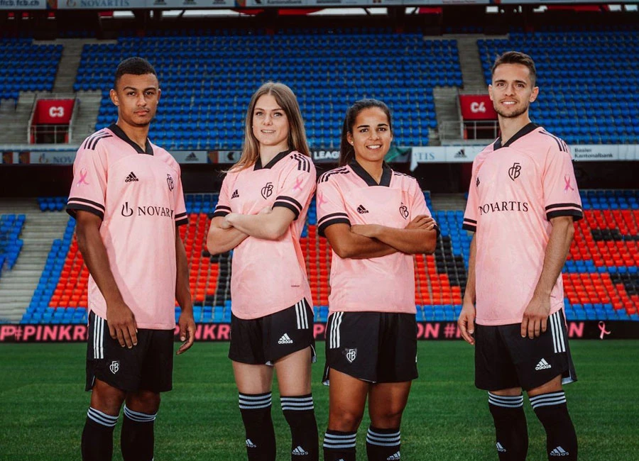 FC Basel 2021 Pink Ribbon Shirt #FCBasel1893 #MirSinBasel #adidasfootball