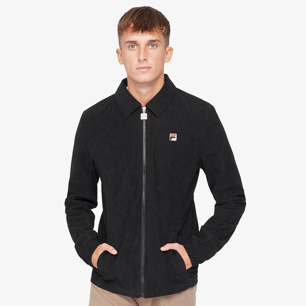 FILA Heritage Seth Corduroy Coaches Jacket - Black