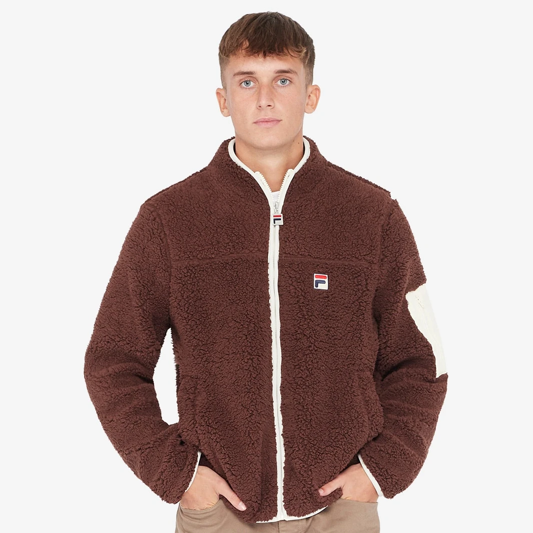 FILA Heritage Yaler Sherpa Fleece - Brown Stone / Egret