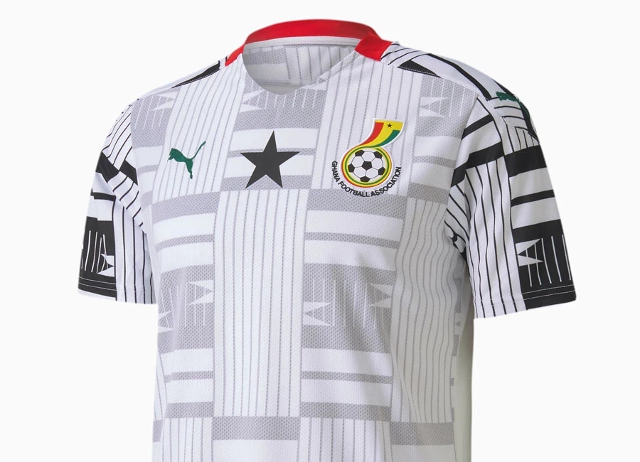 Ghana 2020-21 Puma Home Shirt #Ghana #pumafootball #ghanablackstars