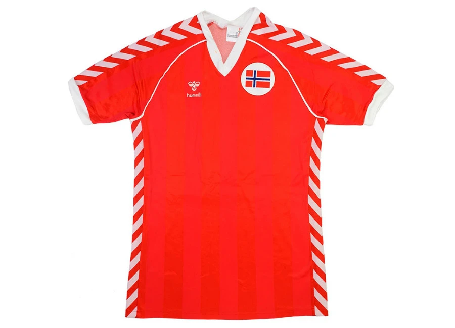 Hummel 1985 Norway Match Worn Home Shirt