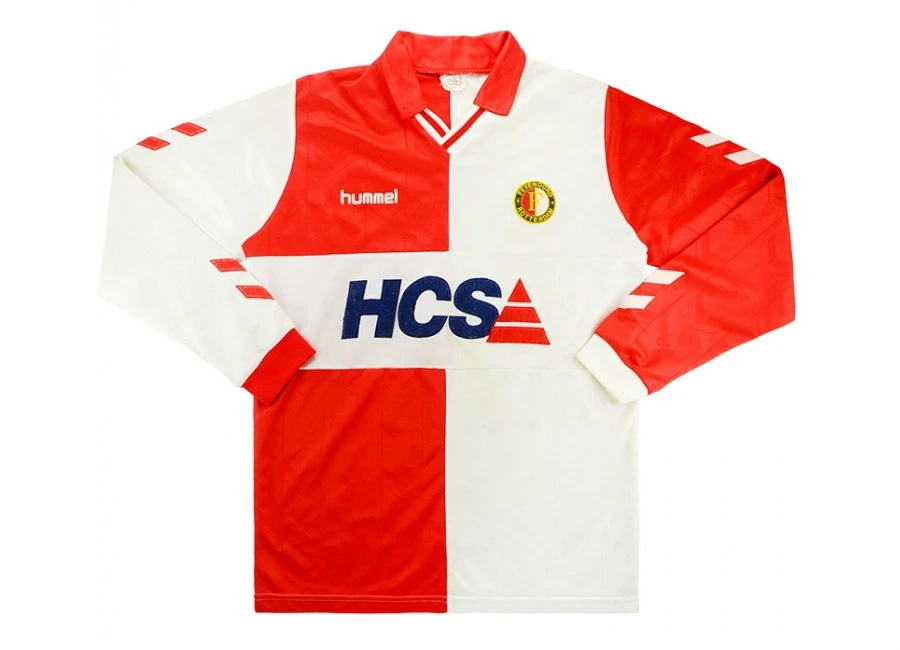 Hummel 1989-91 Feyenoord Match Issue Home Shirt