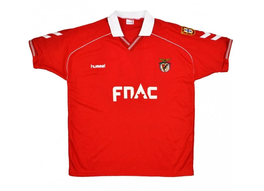 Hummel 1991-92 Benfica Match Worn European Cup Home Shirt 