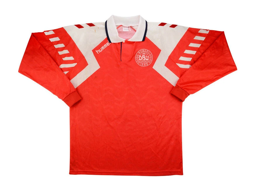 Hummel 1994 Denmark Match Issue Home Shirt #matchworn #footballshirt #ForDanmark #DanskBoldspilUnion