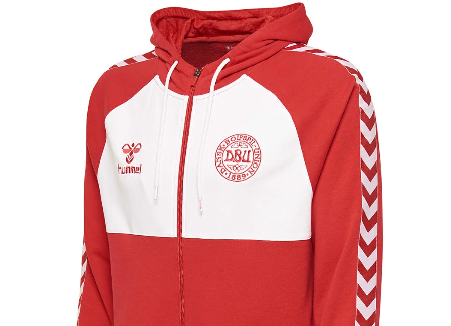Hummel Denmark 2018 DFA Zip-Up hoodie - Tango Red