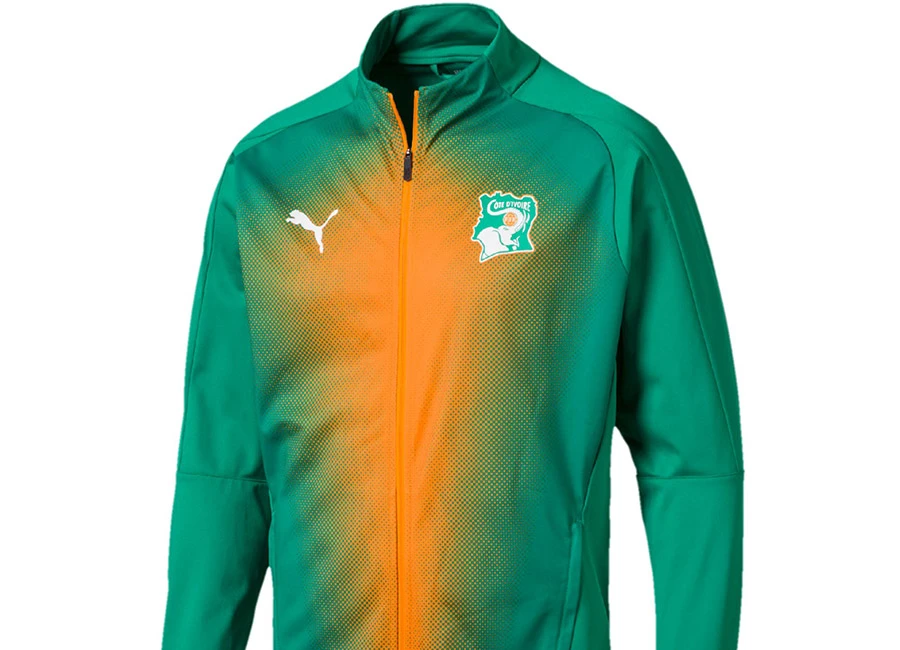 Ivory Coast 2018 Puma Stadium Jacket - Pepper Green / Pepper Green