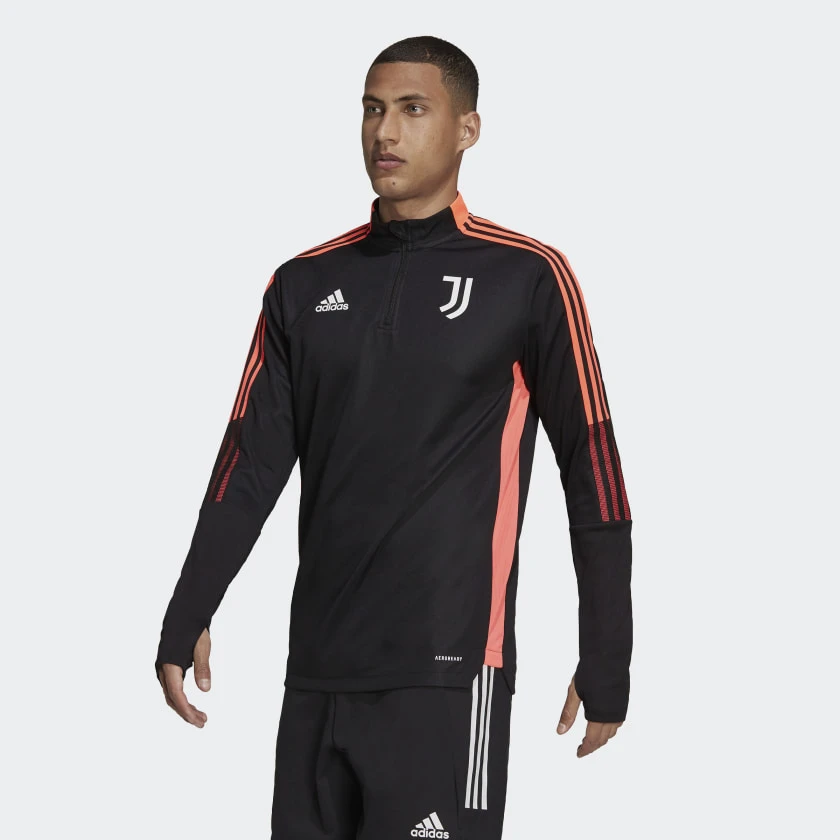 Juventus 21/22 Tiro Training Top - Black / Turbo