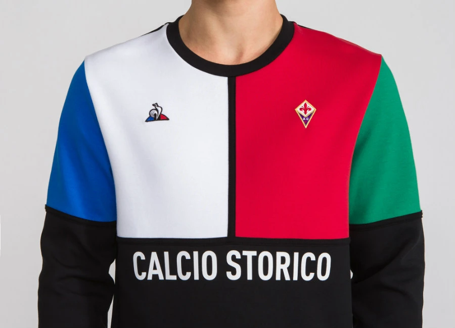 Fiorentina 18/19 Le Coq Sportif Crew Sweatshirt - Black