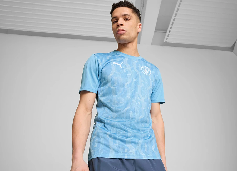 Manchester City 24/25 Puma Pre-match Jersey - Team Light Blue / PUMA White