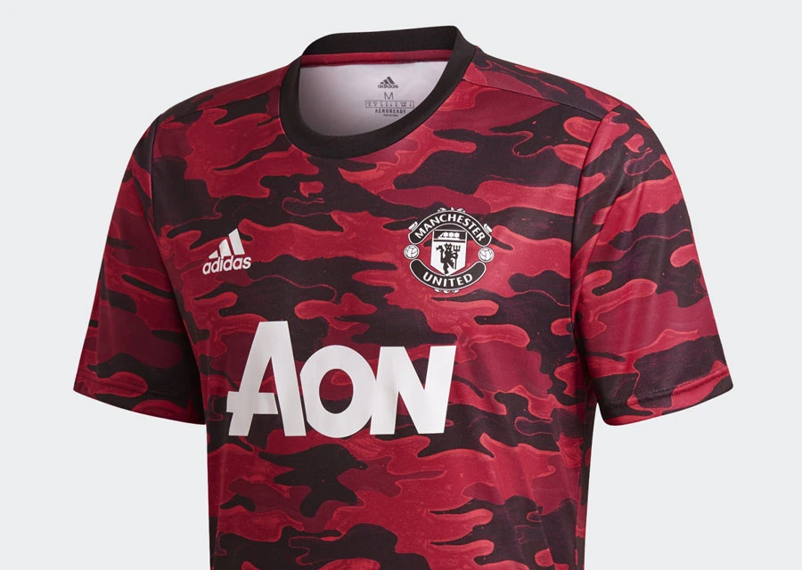 Manchester United 2020-21 Adidas Pre-Match Jersey - Glory Red / Black #mufc #ManchesterUnited #adidasfootball