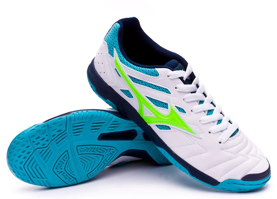 Mizuno Sala Classic 2 IN - White / Green / Peacock Blue