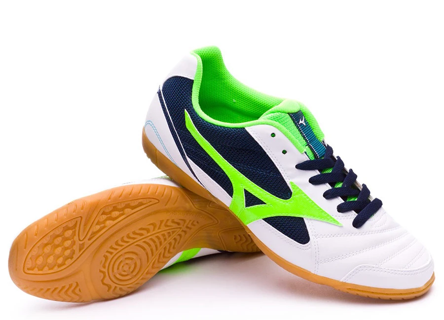Mizuno Sala Club 2 IN - White / Green / Dress Blue