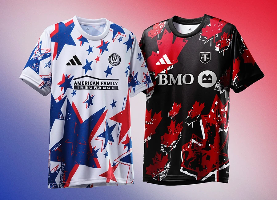 MLS x Adidas 2026 Americana and Canadiana Pre-match shirts