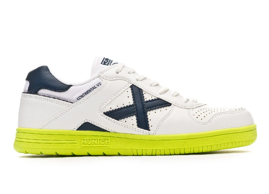 Munich Continental V2 - White / Navy Blue #futsal #futbol #indoorsoccer