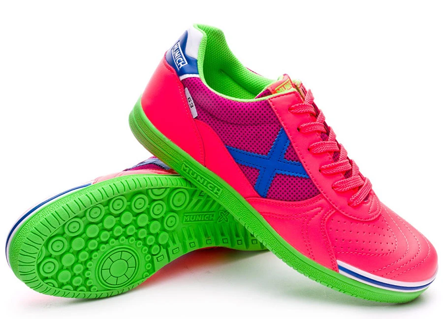 Munich G3 Shine Shoes - Fluor Pink / Green / Blue