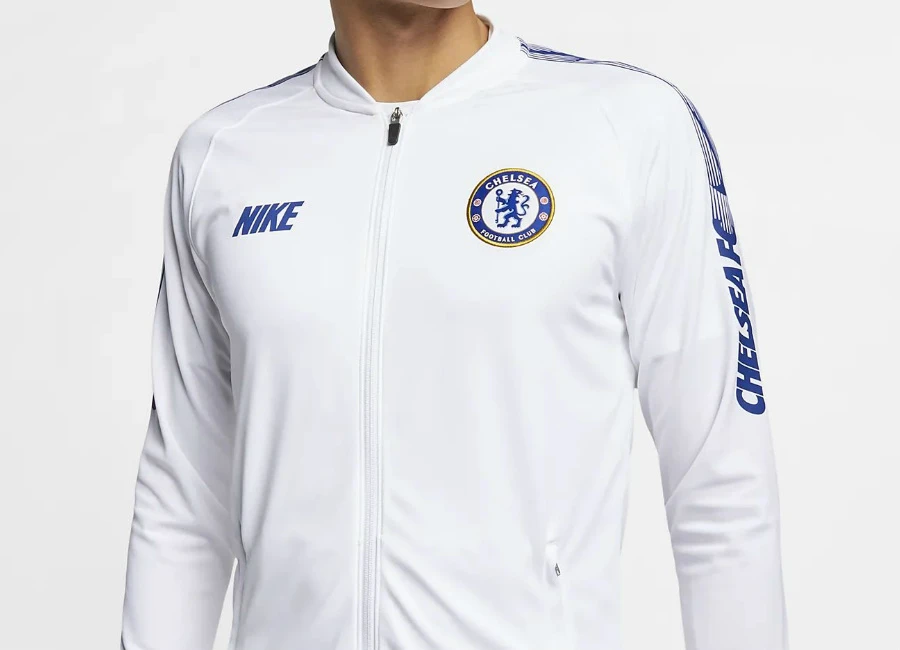 Nike Chelsea FC Dri-FIT Squad Track Jacket - White / White / Rush Blue / Rush Blue