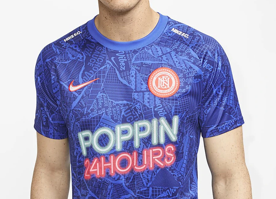 Nike F.C. South London SE11 Sancho Football Shirt - Hyper Royal / Royal Blue / White / Laser Crimson #nikefootball #nikefc