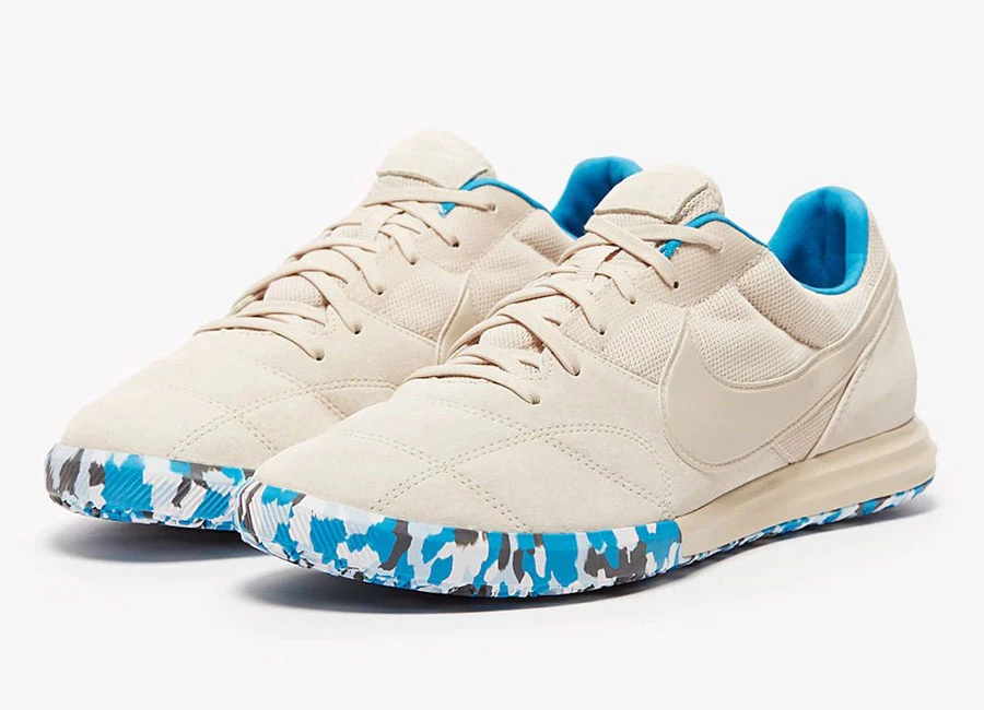 Nike Premier II Sala Play Mode - Oatmeal / Laser Blue #futsal #nikefootball