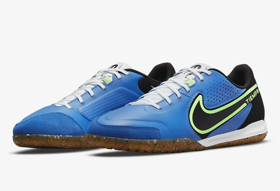 Nike Tiempo Legend 9 Academy IC - Light Photo Blue / Lime Glow / Gum Medium Brown / Black