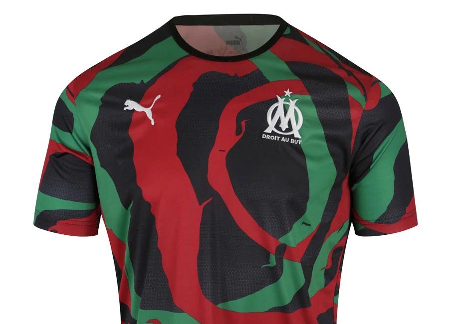 Olympique Marseille X Africa 2021 Collectors Shirt - Black / Green / Red #om #OlympiqueMarseille