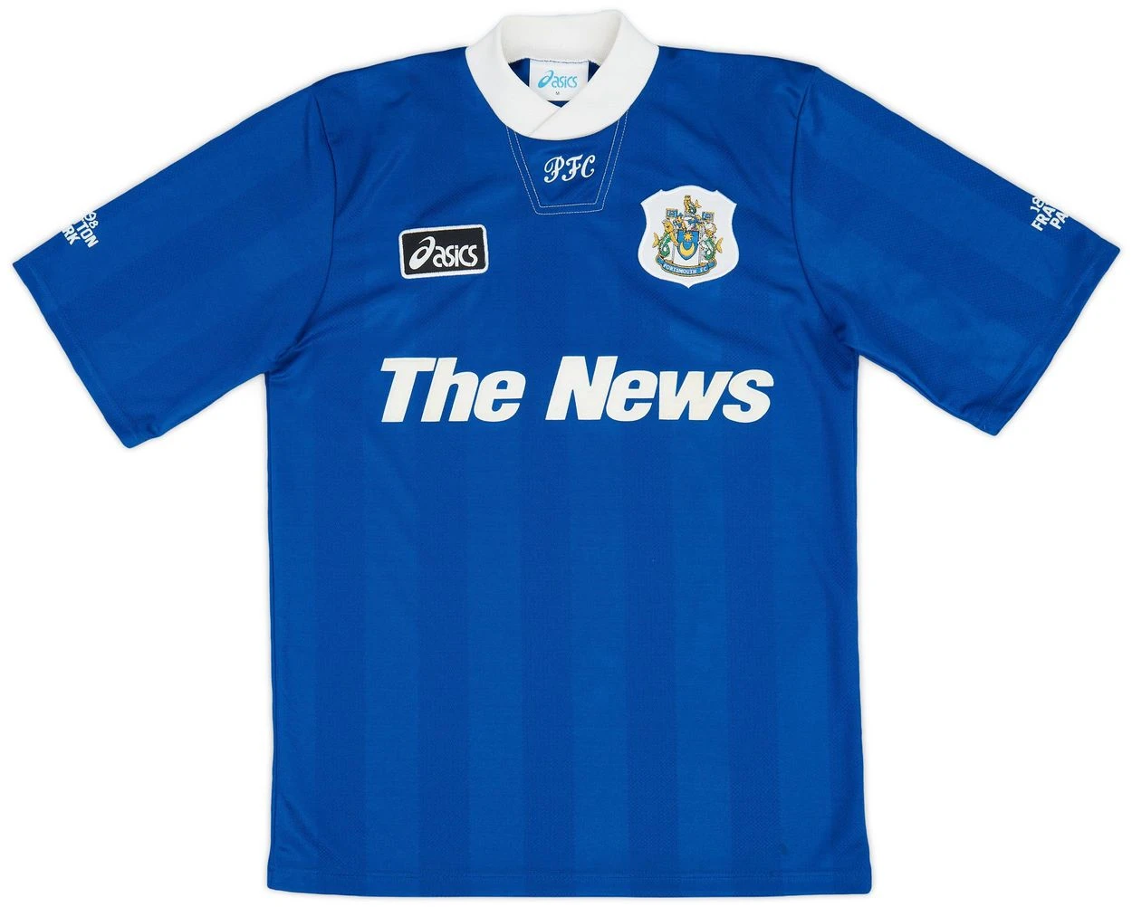 Portsmouth 1995-97 Home Shirt · Asics Design with The News Sponsor