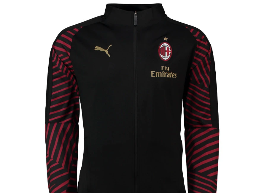 Puma AC Milan Stadium Jacket - Puma Black / Chili Pepper