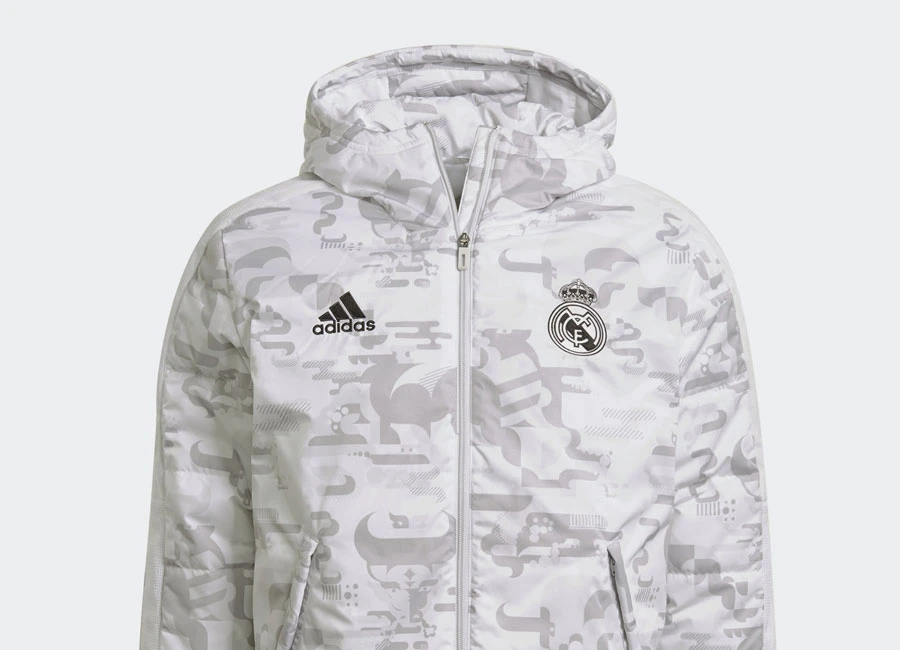 Real Madrid CNY Adidas Padded Jacket - White / Dash Grey #realmadric #rmcf #adidasfootball