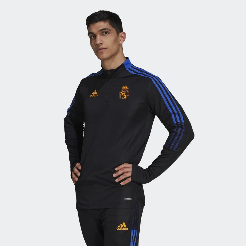 Real Madrid 21/22 Tiro Training Top - Black