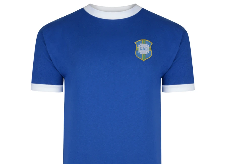 Score Draw Brazil 1970 World Cup Finals Away Retro Shirt