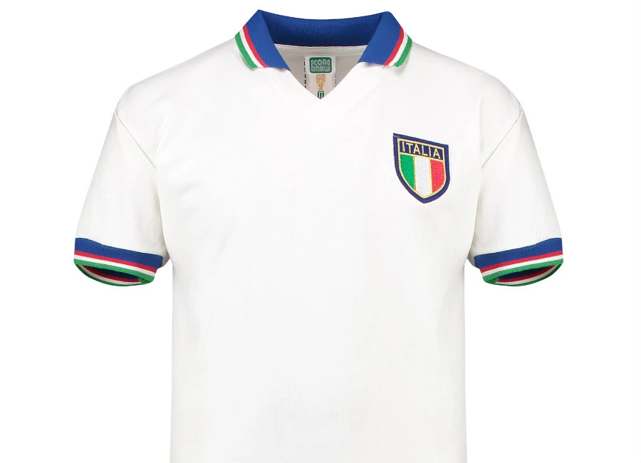 Score Draw Italy 1982 World Cup Finals Away Retro Shirt