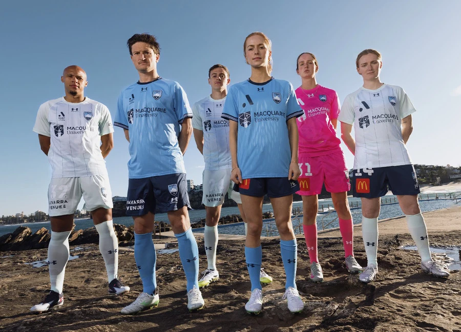 Sydney FC 25/26 Under Armour Home and Away Kits