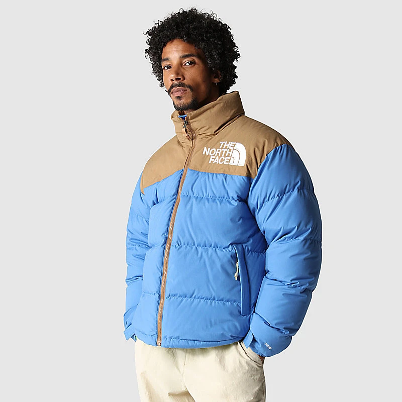 The North Face '92 Low-Fi Hi-Tek Nuptse Jacket - Super Sonic Blue / Utility Brown